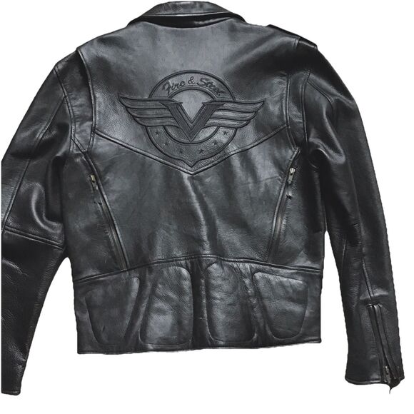 Motorcycle Jacket Double Riders Vintage Leather Coat Heavyweight Thick Belt L - Picture 6 of 7